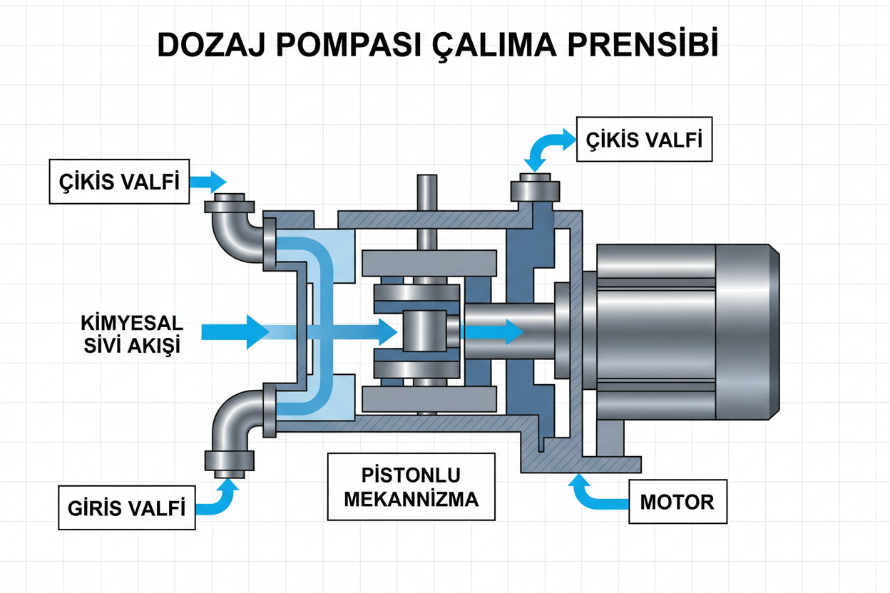 Dozaj pompası nasıl çalışır?