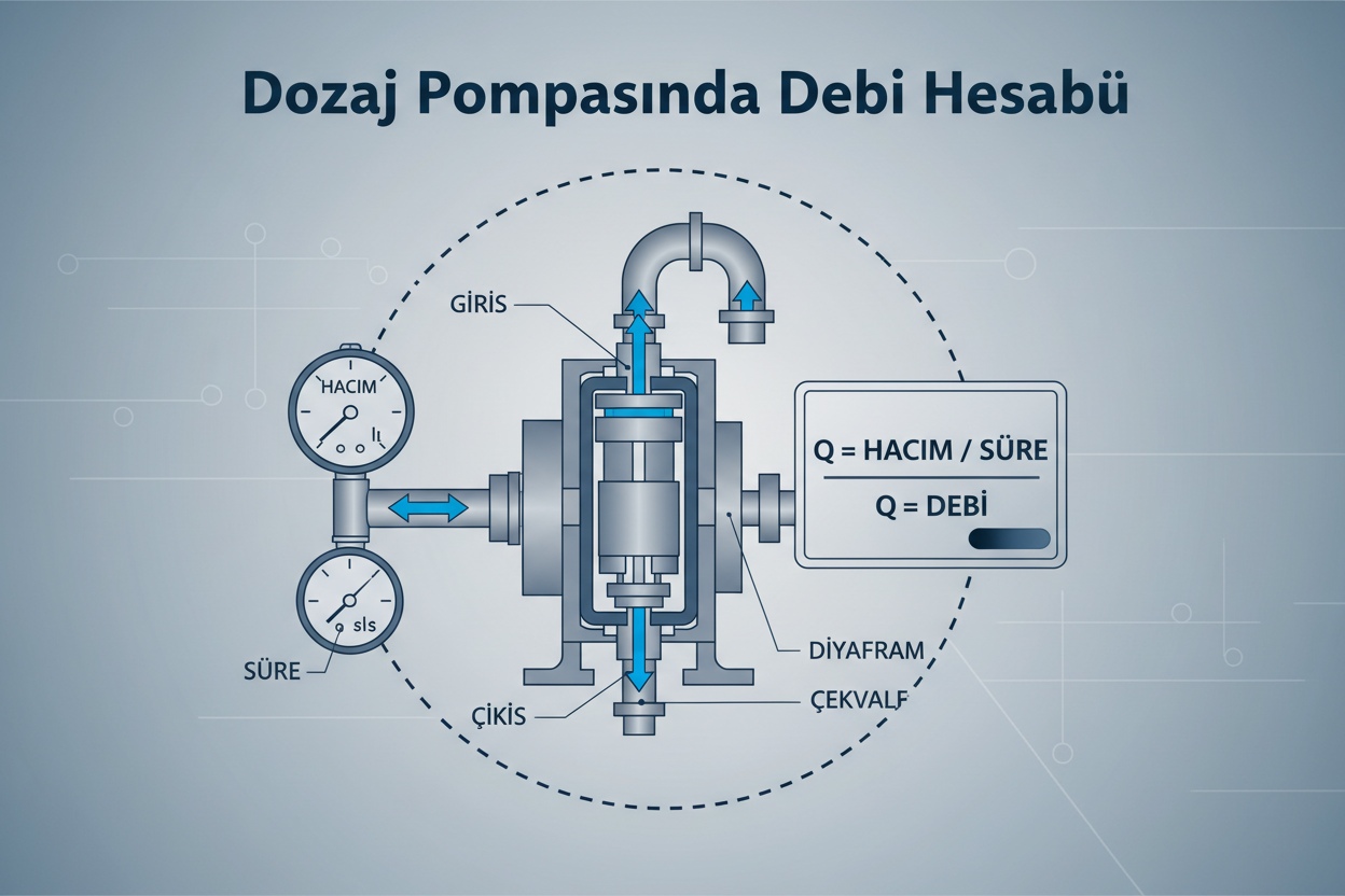 Dozaj pompasında debi hesabı nasıl yapılır?