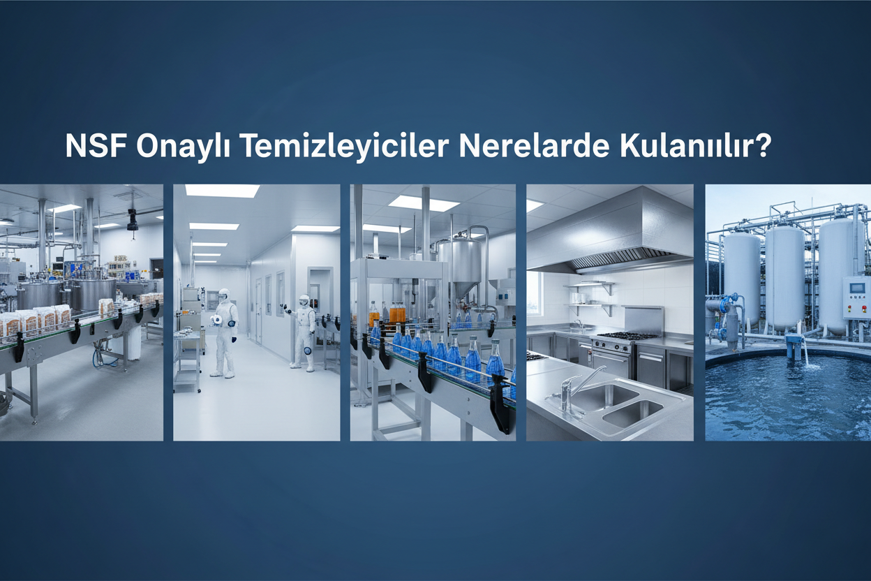 NSF onaylı temizleyiciler nerelerde kullanılır?