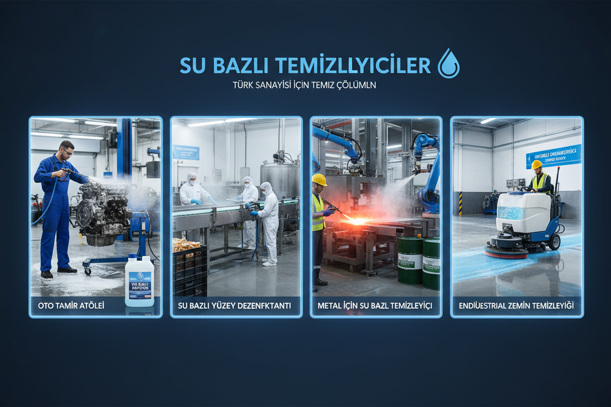 Su bazlı temizleyiciler hangi alanlarda kullanılır?